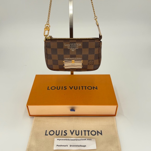 Louis Vuitton Handbags - LV Limited Edition Mini Pochette Accessories in Damier Ebene “Trunks and Locks”